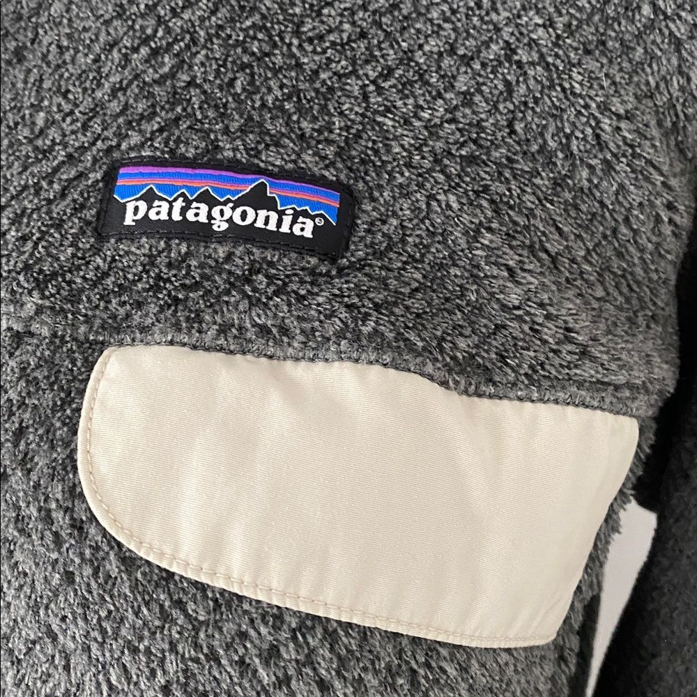 Patagonia Women's Re-Tool Snap-T Pullover Gray Fleece 1/4 Snap Buttons Sz L - Picture 2 of 15
